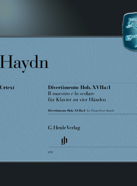 亨乐原版 海顿 嬉游曲Hob XVIIa 1 钢琴四手连弹 Haydn Divertimento 