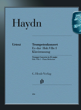 亨乐原版 海顿 降E大调协奏曲 小号和钢琴 带华彩 含Eb调和Bb调两份小号分谱 Haydn Trumpet Concerto E flat major Hob HN456