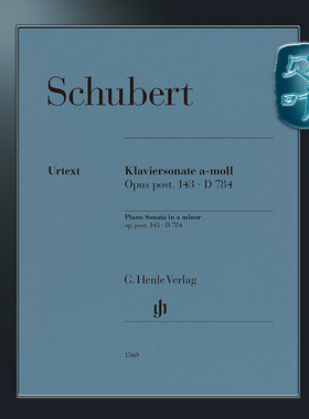 舒伯特 A小调钢琴奏鸣曲op.post.143 D784 亨乐原版 钢琴独奏带指法 Schubert Piano Sonata a minor op.post.143 D784 HN1560