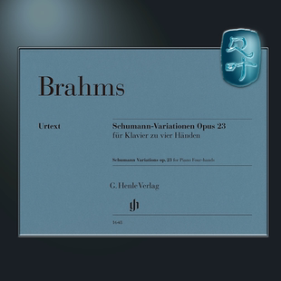 major HN1648 四手联弹 Variations Schumann 降E大调舒曼主题变奏op.23 Brahms op.23 亨乐原版 flat 勃拉姆斯