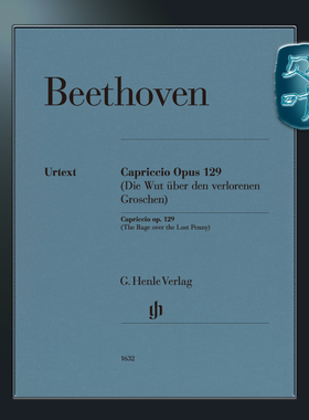 亨乐原版 贝多芬 G大调随想回旋曲op129 丢失一分钱的愤怒 张昊辰编指法 Beethoven Alla Ingharese quasi un Capriccio HN1632