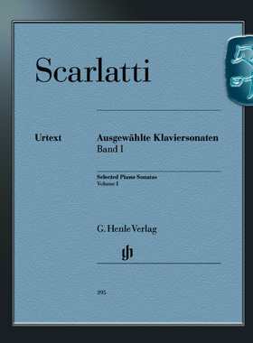 亨乐原版 斯卡拉蒂 钢琴奏鸣曲选集卷一 钢琴独奏带指法 Scarlatti Selected Piano Sonatas Volume I HN395