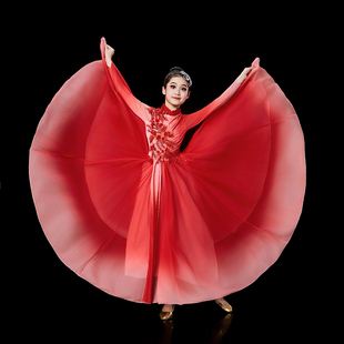 儿童演出服大摆裙万疆灯火里 中国舞蹈合唱服现代开场舞蹈表演服