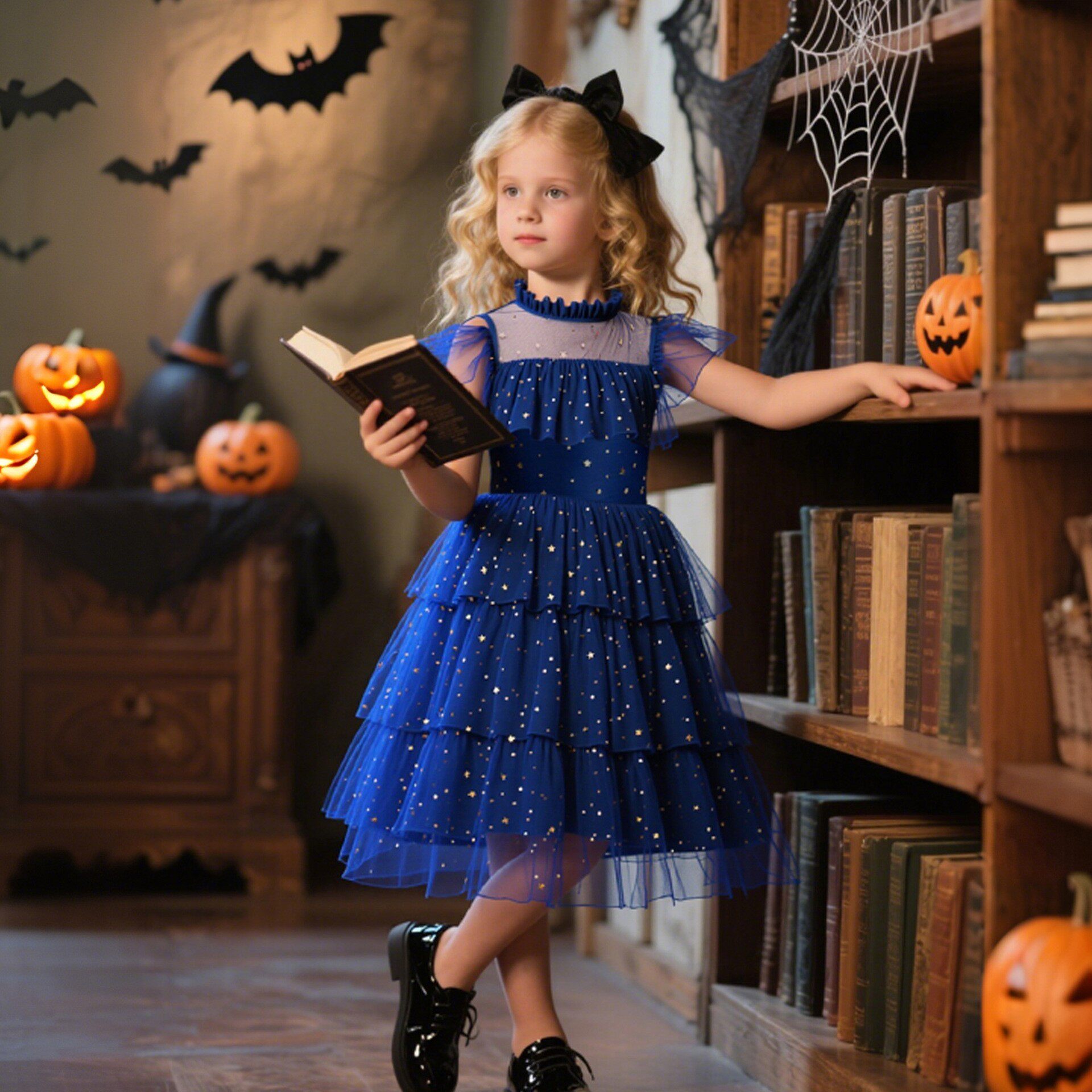 万圣节女童礼服化妆舞会演出服装