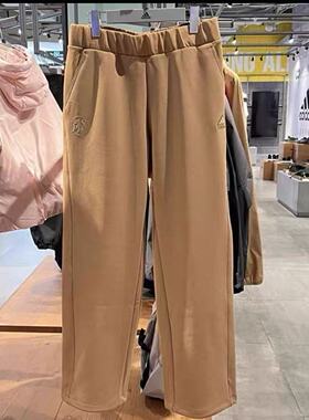 阿迪达斯女款春秋新款针织直筒运动休闲长裤JJ3557