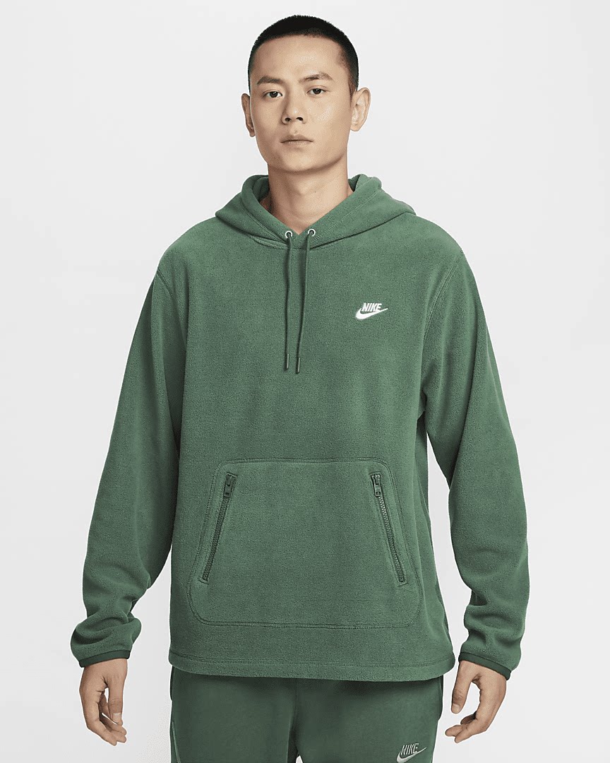 NIKE耐克 男子摇粒绒套头连帽衫冬季加绒柔软舒适卫衣FZ0661