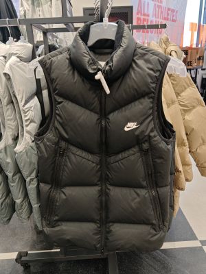 NIKE羽绒马甲保暖撞色拼接防风