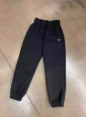 Nike/耐克2024冬季女子高腰超宽松加绒收口运动卫裤休闲裤DQ5888
