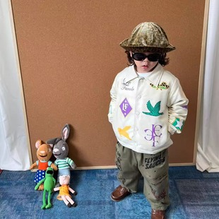 LEFAVOLE2025冬新款羽绒服90白鸭绒教练夹克儿童外套保暖羽绒上衣