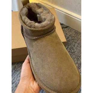 UGG河南桑坡村真皮毛一体儿童雪地靴女短筒靴2026网红直播同款加