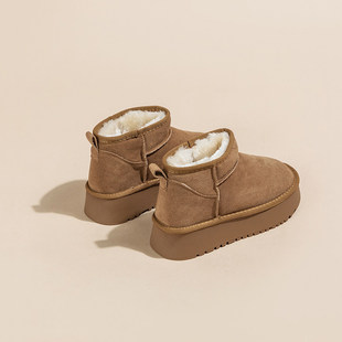 UGG赴约鞋访真皮羊毛桑坡雪地靴厚底2026新款加绒加厚冬季东北棉