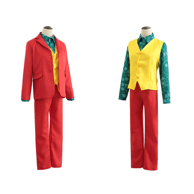 万圣节Joker小丑杰昆菲尼克斯全套cosplay服装男西装DC恐怖电影