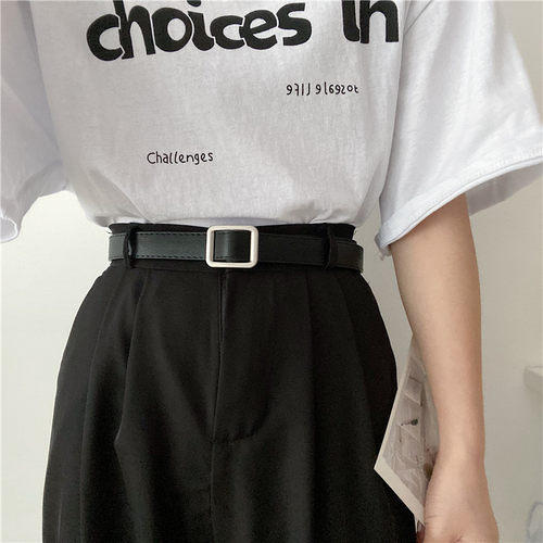 无孔腰带皮带系的紧牢固！