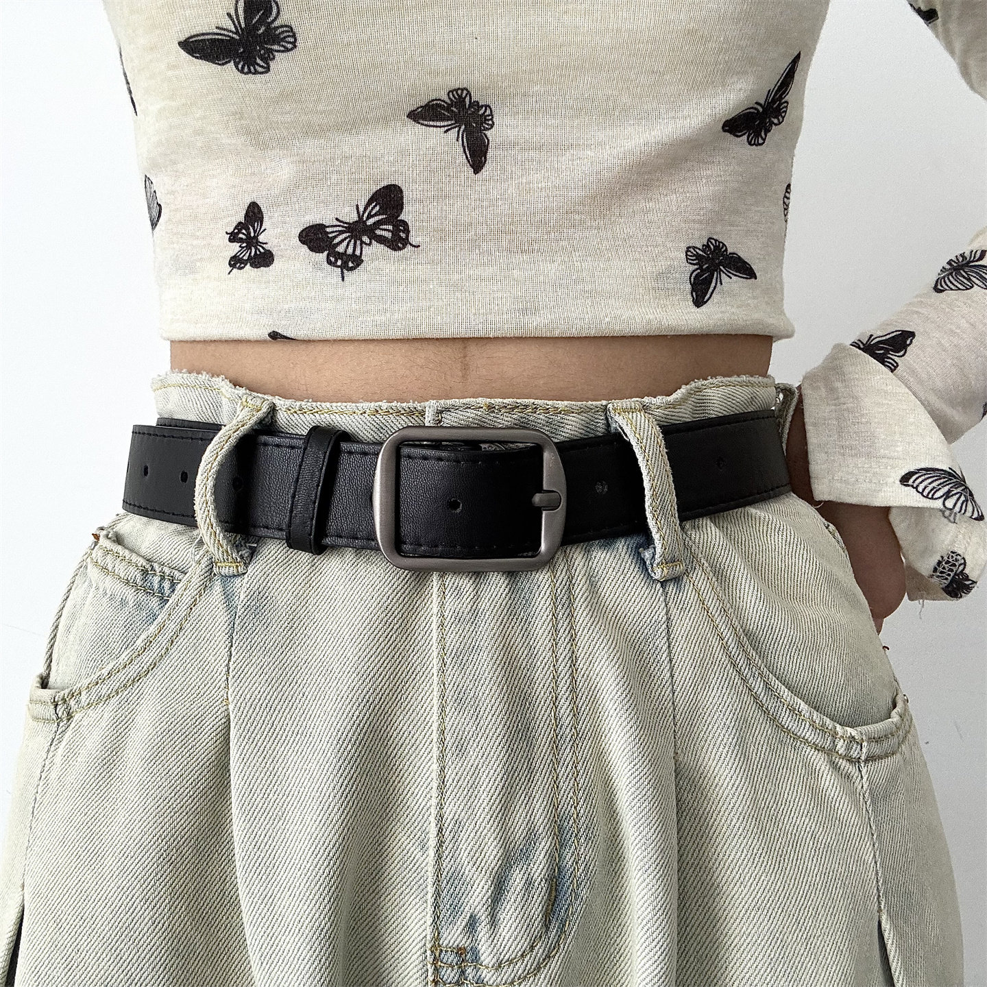 2025新款简约高级感韩版裤带男士百搭牛仔裤装饰皮带女款学生腰带