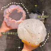 新款 加厚沐浴帽抖音防水网纱星星空浴帽女双层淋浴洗澡帽通用 时尚