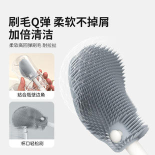 新款便携刷套装奶瓶清洗刷收纳盒旅行外出装婴儿专用沥水清洁刷子