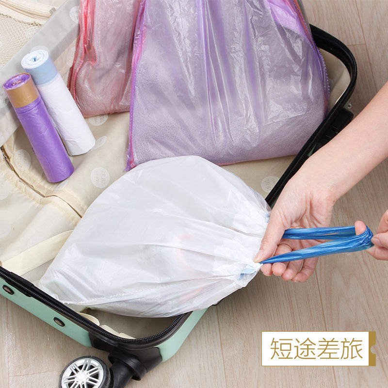 新款靓涤小号桌面收纳垃圾袋手提式加厚车载一次性家用学生宿舍塑