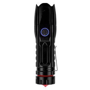 防身led变焦远射usb强光手电筒