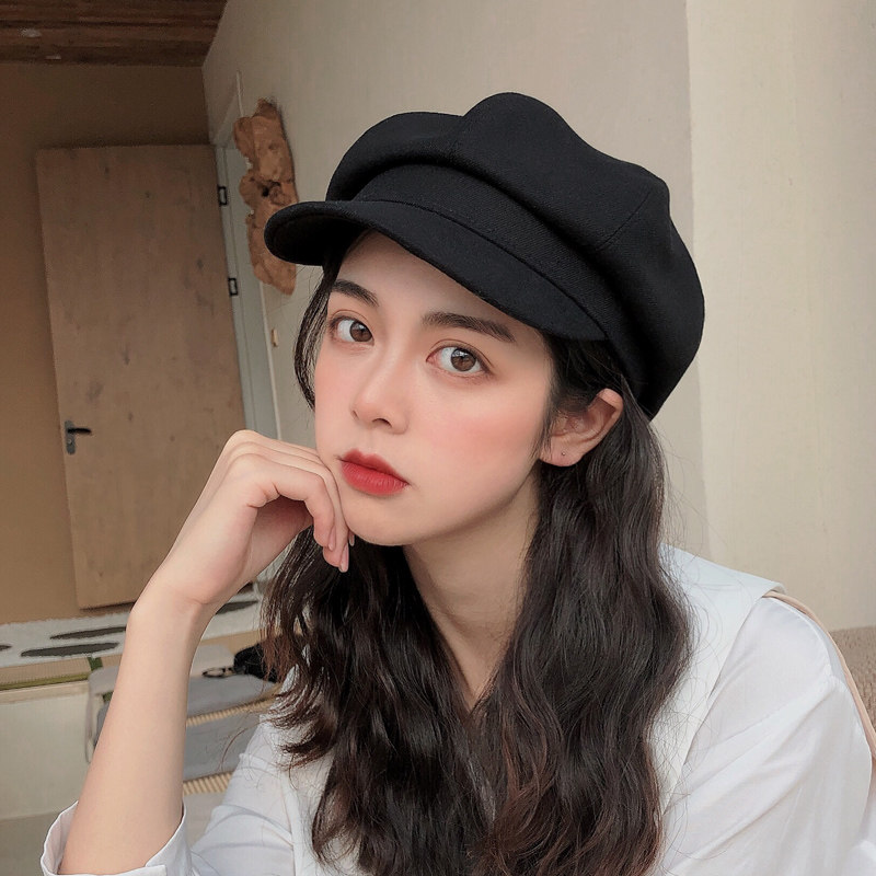 网红ins风秋冬英伦复古贝雷帽