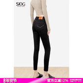 SJOG塑形新体验～靴裤 黑色 铅笔裤 显瘦高腰提臀牛仔裤 女九分小脚裤