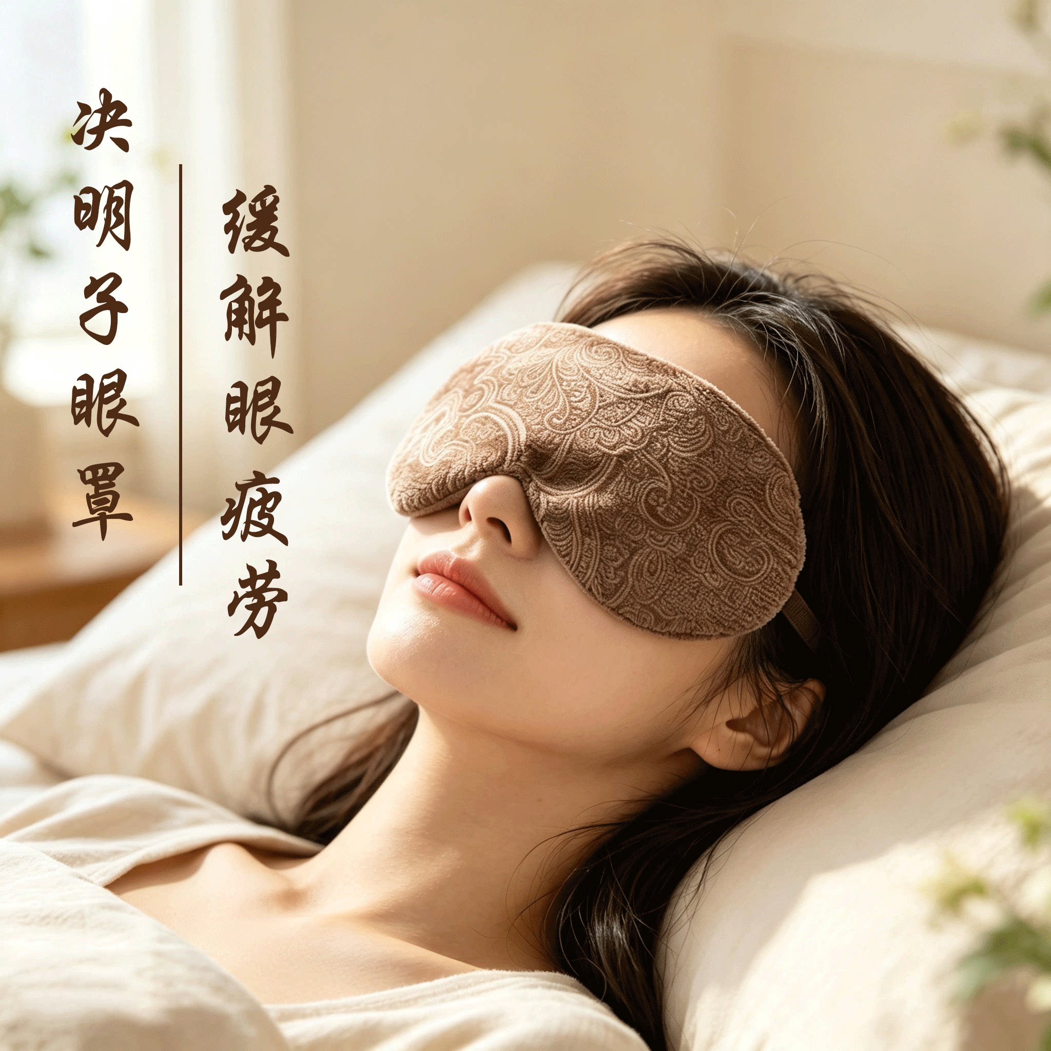 决明子眼罩草本热敷眼罩中草药敷眼包缓解眼疲劳眼部睡眠蒸汽眼罩