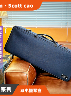 两只装小提琴盒 法国bam耐用防潮抗压 4/4双提琴盒 可装4支琴弓