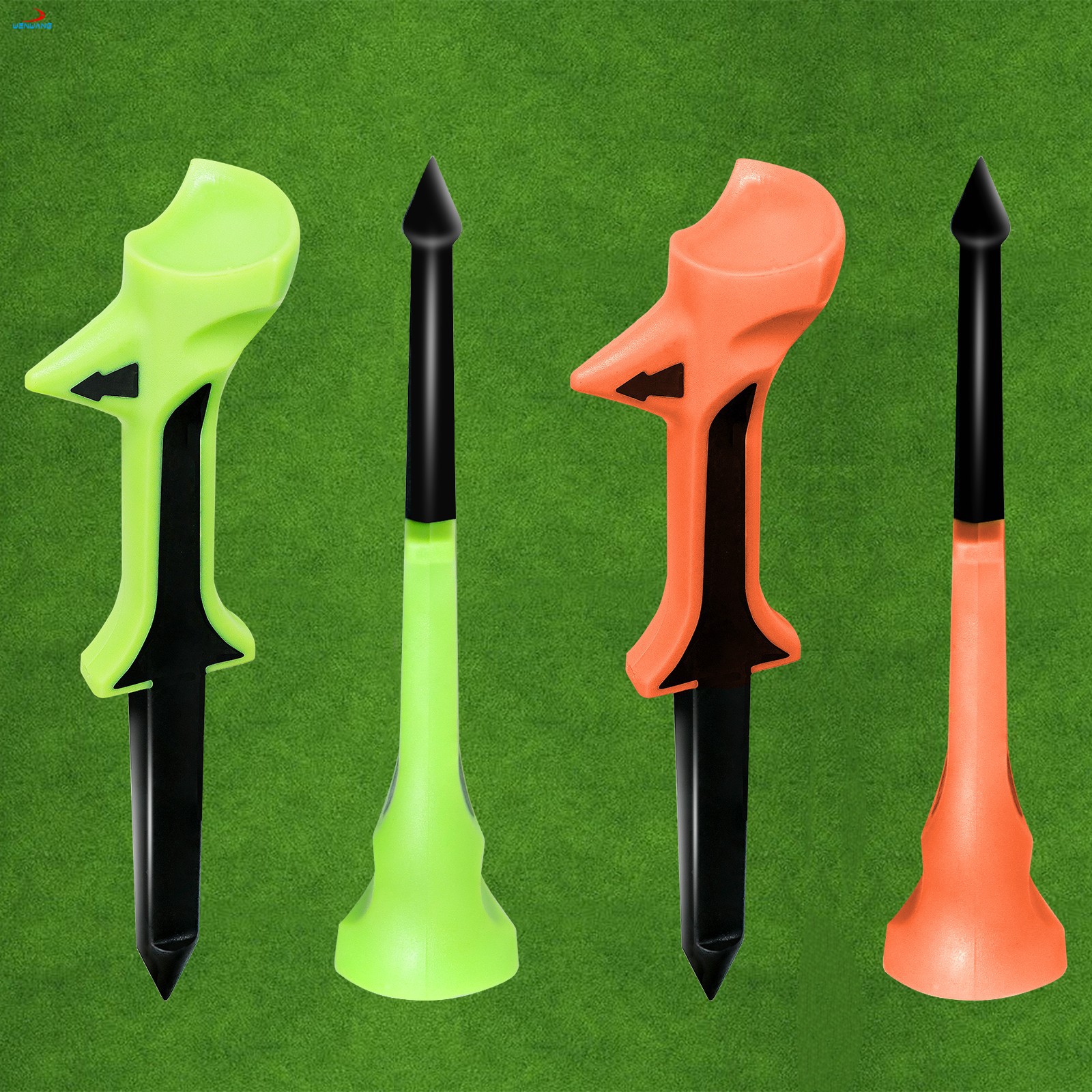 高尔夫球钉 软胶硅胶软tee 长全长80mm段上45mm限高梯新品