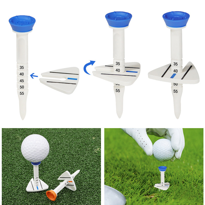 跨境新高尔夫球钉球tee可调节高度瞄准方向马克 球座Golf球迷用品
