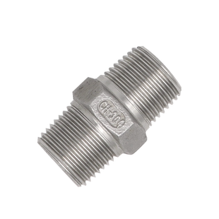 304不锈钢外丝直接316六角外丝对丝内接双外丝直接头4分1/2DN15