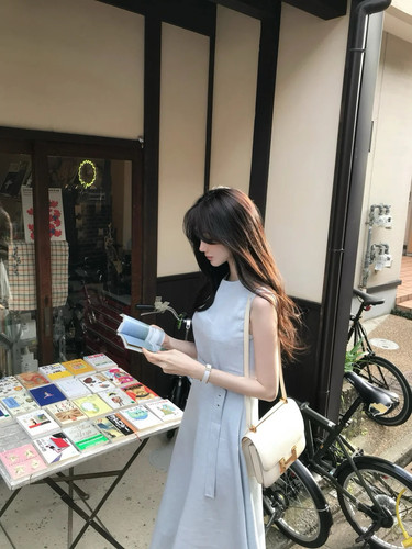白小云/【蒂芙尼晚餐】ins博主同款夏季天丝亚麻气质连衣裙