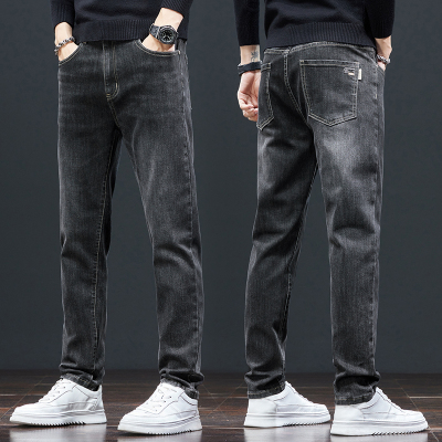 牛仔裤男士弹力直筒美式耐磨裤子