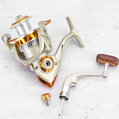 金属渔轮摇臂轮子海杆鱼具配件夜钓远投新款 纺车轮摇把鱼轮手柄