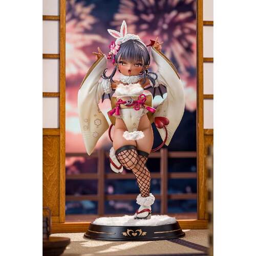 褐色小魅魔和服兔女郎手办