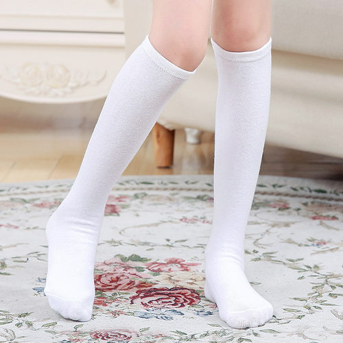 女童长筒袜夏季薄款过膝纯棉