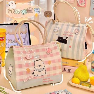 2025年新款可爱保温袋学生上班族高颜值加厚铝箔饭盒便携手提包