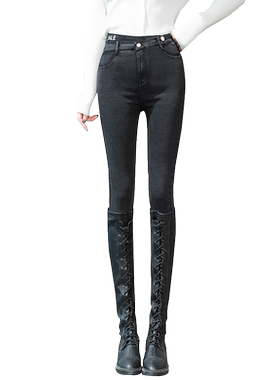 高腰牛仔小脚裤女2023新款秋九分