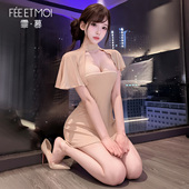 霏慕性感肚兜睡衣纯欲连衣裙约会战袍小胸诱惑装 修身 衣服辣妹qqny