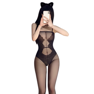 霏慕丝袜情调禁欲系黑丝连身袜连裤袜女薄款性感成熟御姐美式渔网