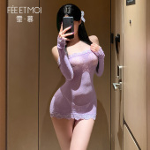 霏慕肚兜性感床上大尺度小胸友好蕾丝睡衣辣妹网衣制服情调内衣女