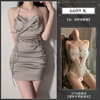 [Набор из 2 шт.] Молочная юбка-чехол Pure Desire (серая) + комбинезон с бантом