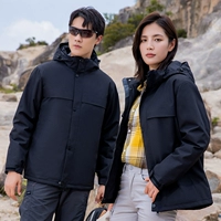 Черная бархатная куртка, увеличенная толщина