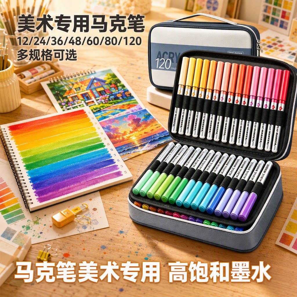 【强覆盖力】慢作高级丙烯马克笔图片