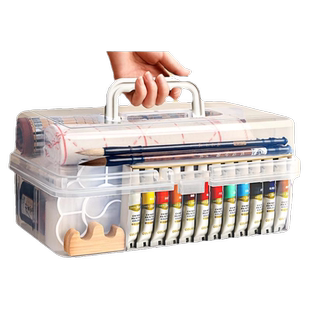 得力国画颜料套装初学者12色小学生入门毛笔儿童成人中国画颜料全套24色专业宣纸水墨画工具用品美术生专用