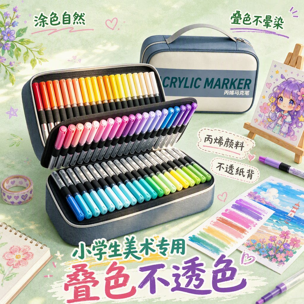 【强覆盖力】慢作高级丙烯马克笔图片
