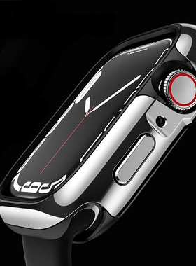 适用AppleWatch9保护套AppleWatchS8苹果S9手表Ultra3表壳iWatch8金属壳iPhoneWatch表带iWatchUltra2不锈钢