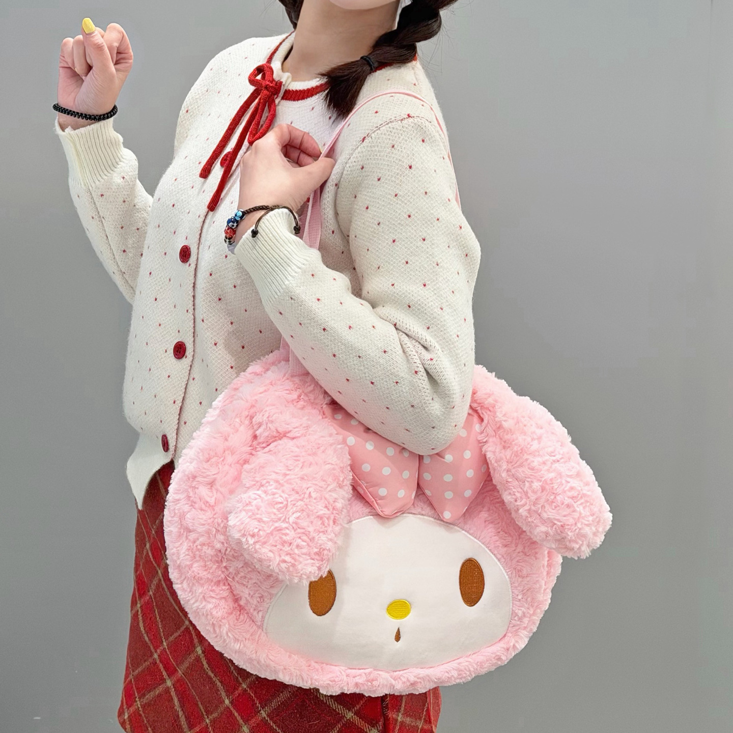 2025新款可爱毛绒大脸包