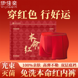 红色一次性男士内裤灭菌旅行平角裤本命年马年透气免洗日抛裤旅游