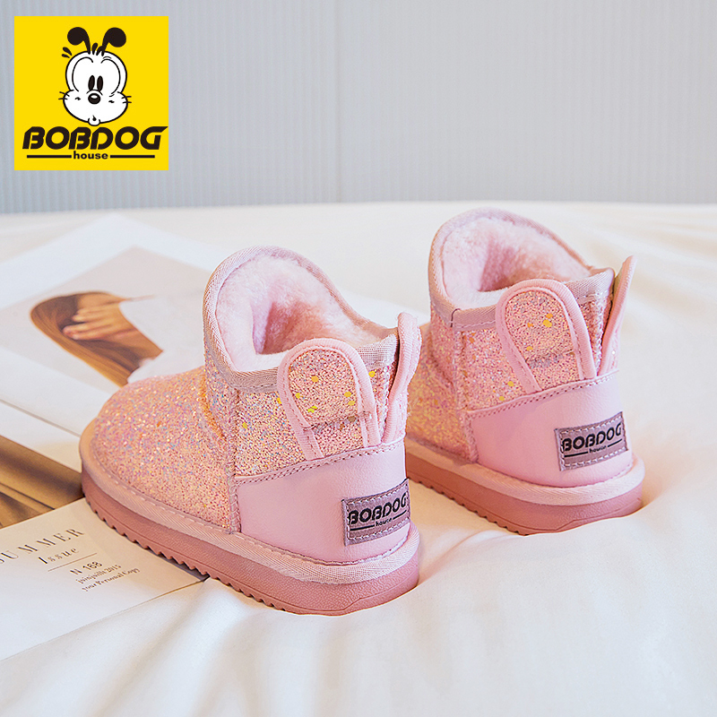 冬季雪地靴保暖加厚女童棉鞋