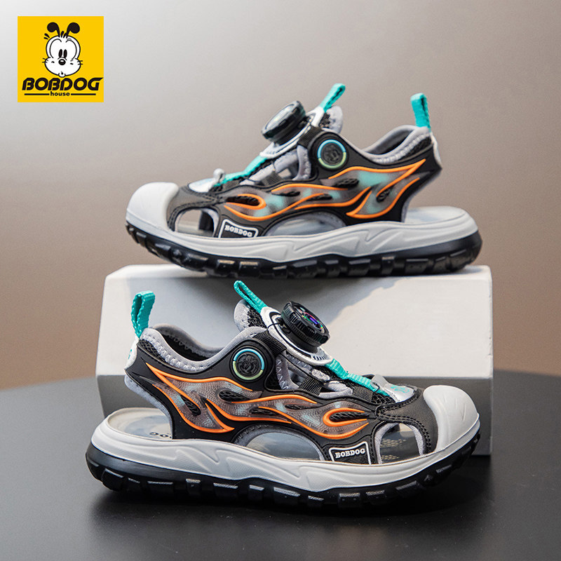 巴布豆男童包头凉鞋2026夏季新款儿童运动防滑透气溯溪鞋休闲鞋子