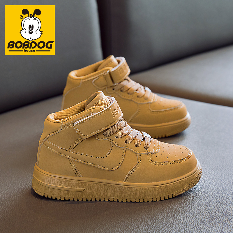 儿童运动鞋高帮板鞋学生小白鞋子